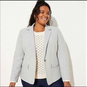 Loft light gray plus size blazer - 24W